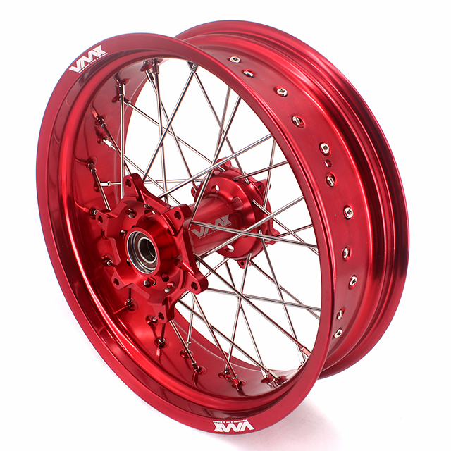VMX 3.5/5.0 Motorcycle Supermoto Wheel Rim Fit BETA RR 2013-2024 Red Hub Red Rim