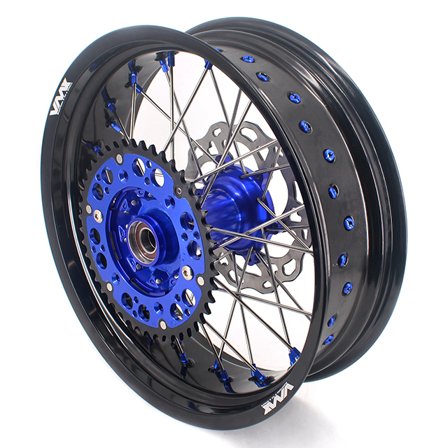 VMX 3.5/5.0 Motorcycle Casting Supermoto Wheels fit KTM EXC SXF Blue Hub/Nipple Disc 2003-2024