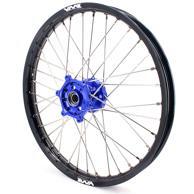VMX 21/19 MX Wheels Set Fit YAMAHA YZ125 YZ250 YZ250F 2001-2023 YZ450F Blue Hub Black Rim