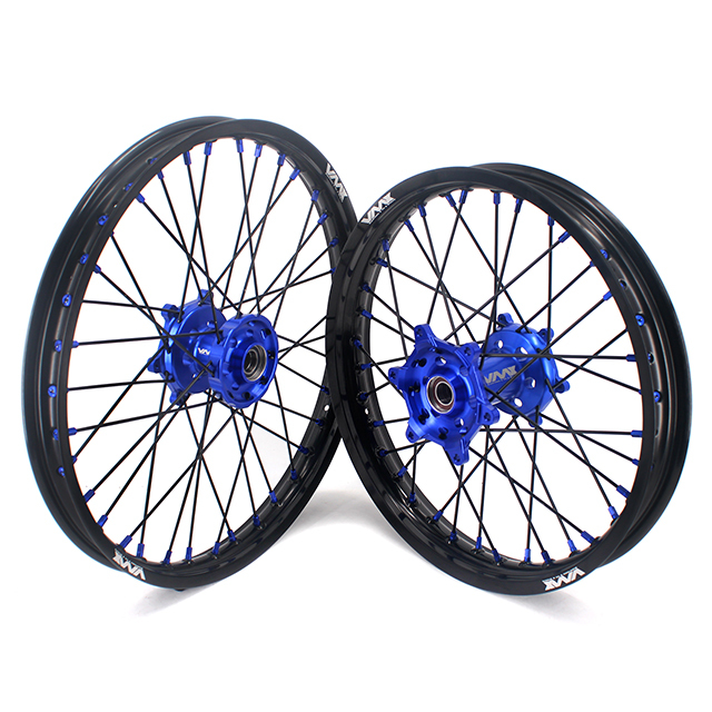VMX 21/19 MX Dirt Bike Motorcycle Wheel Rim Fit YAMAHA YZ125 YZ250 1999-2023 YZ250F YZ450F Blue Hub/Nipple