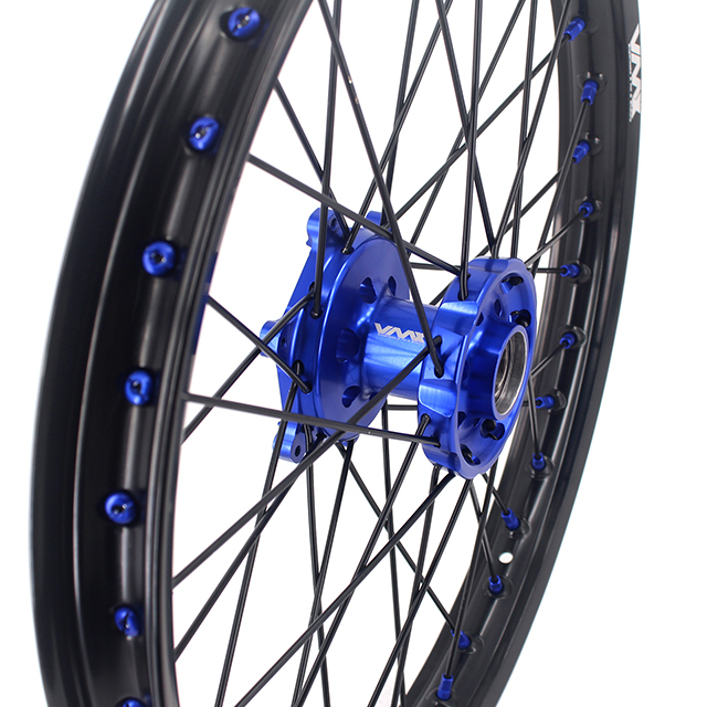 VMX 21/19 MX Dirt Bike Motorcycle Wheel Rim Fit YAMAHA YZ125 YZ250 1999-2023 YZ250F YZ450F Blue Hub/Nipple