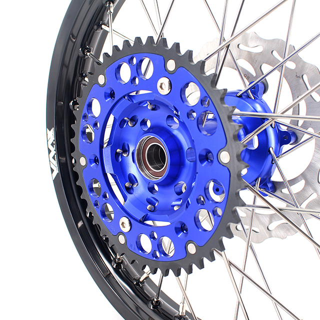 VMX 21/19 MX Motorcycle Wheel Rim Fit YAMAHA YZ125 YZ250 YZ250F YZ450F 2003-2023 Blue Hub With Disc