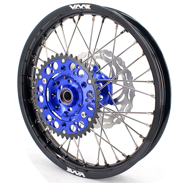 VMX 21/19 MX Motorcycle Wheel Rim Fit YAMAHA YZ125 YZ250 YZ250F YZ450F 2003-2023 Blue Hub With Disc