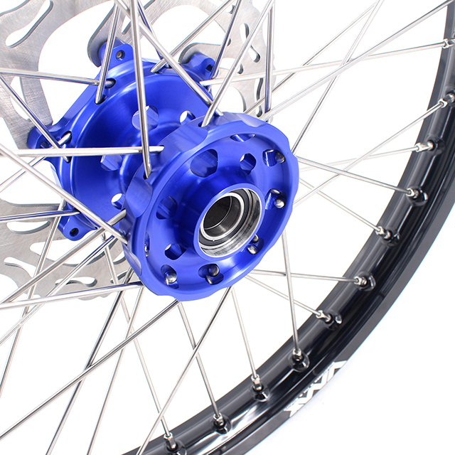 VMX 21/19 MX Motorcycle Wheel Rim Fit YAMAHA YZ125 YZ250 YZ250F YZ450F 2003-2023 Blue Hub With Disc