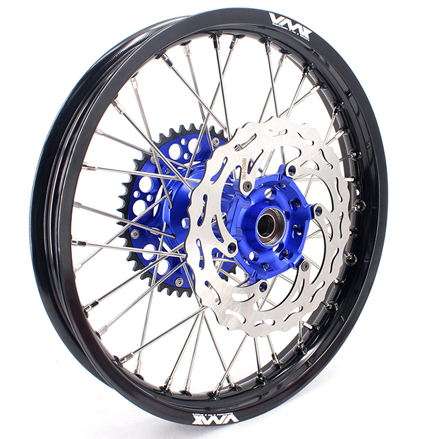 VMX 21/19 MX Motorcycle Wheel Rim Fit YAMAHA YZ125 YZ250 YZ250F YZ450F 2003-2023 Blue Hub With Disc