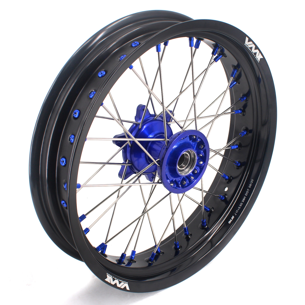 VMX 3.5/5.0 Motorcycle Supermoto Casting Wheels Rim Fit YAMAHA YZ250F/450F YZ125/250 Blue Hub/Nipple
