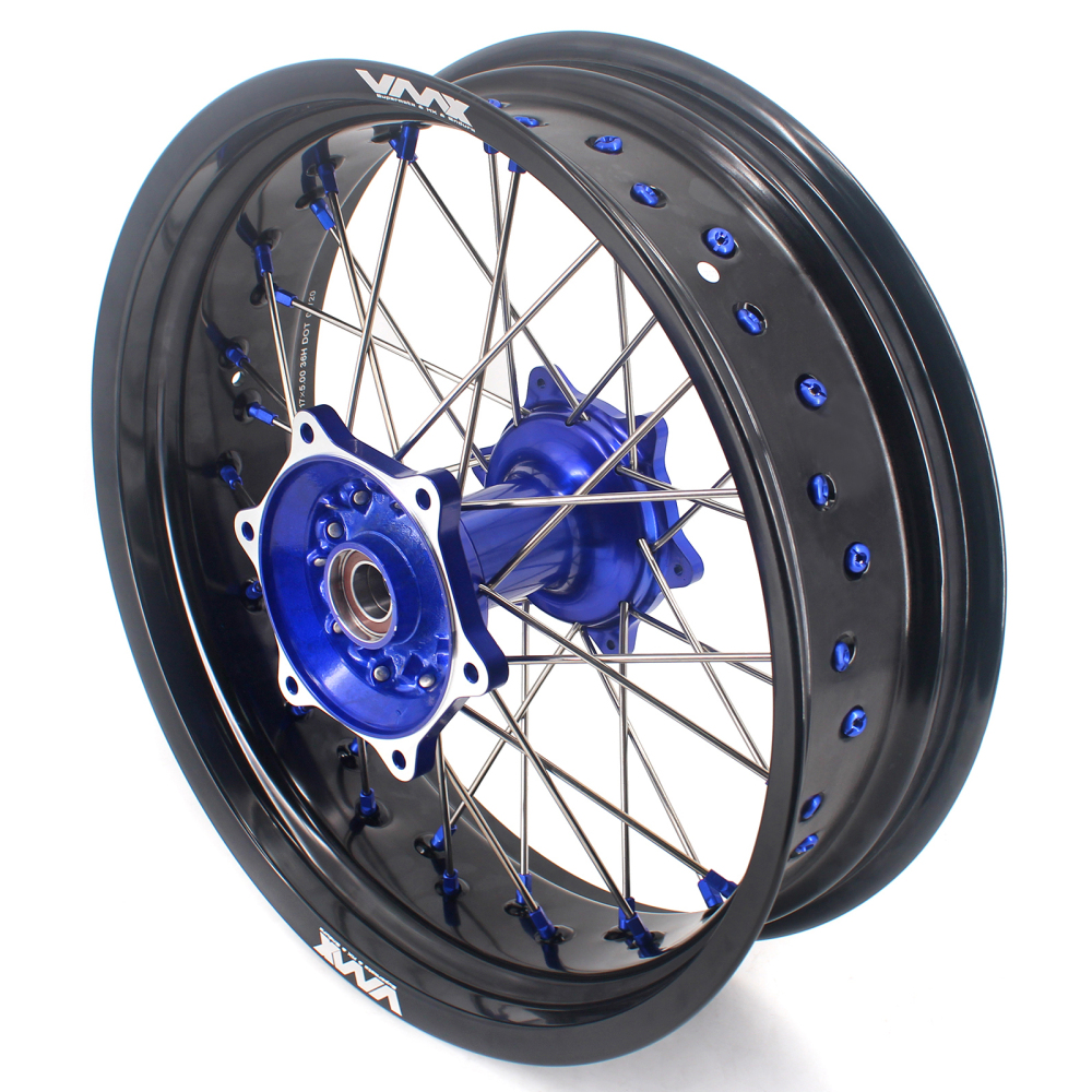 VMX 3.5/5.0 Motorcycle Supermoto Casting Wheels Rim Fit YAMAHA YZ250F/450F YZ125/250 Blue Hub/Nipple