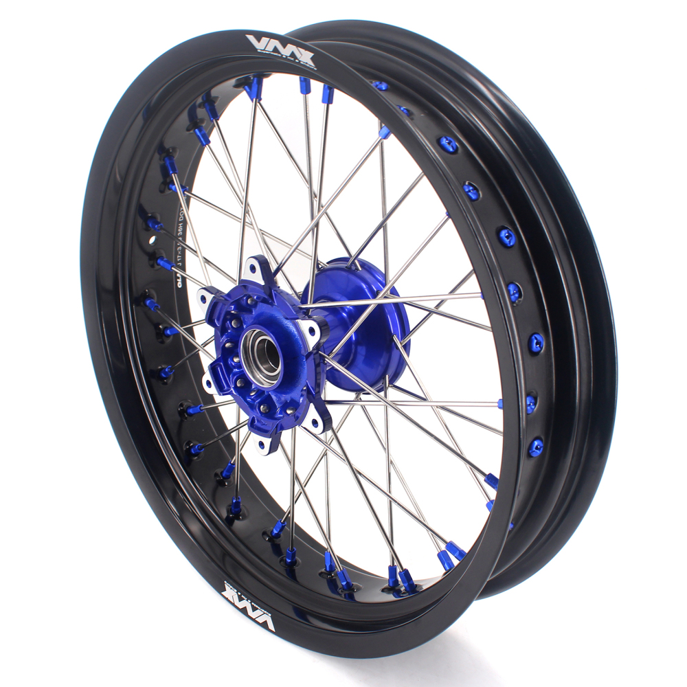 VMX 3.5/5.0 Motorcycle Supermoto Casting Wheels Rim Fit YAMAHA YZ250F/450F YZ125/250 Blue Hub/Nipple