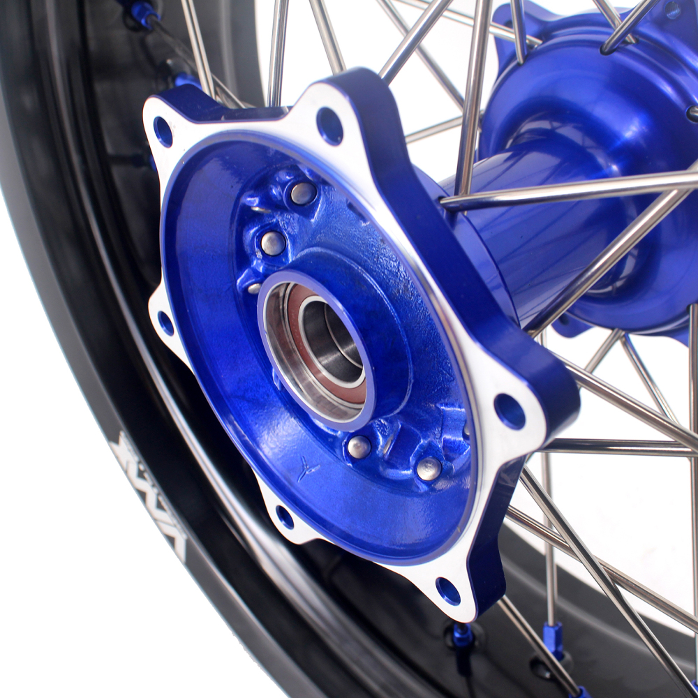 VMX 3.5/5.0 Motorcycle Supermoto Casting Wheels Rim Fit YAMAHA YZ250F/450F YZ125/250 Blue Hub/Nipple
