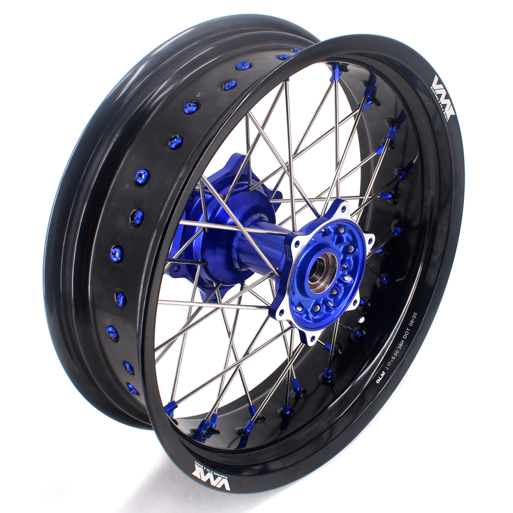 VMX 3.5/5.0 Motorcycle Supermoto Casting Wheels Rim Fit YAMAHA YZ250F/450F YZ125/250 Blue Hub/Nipple