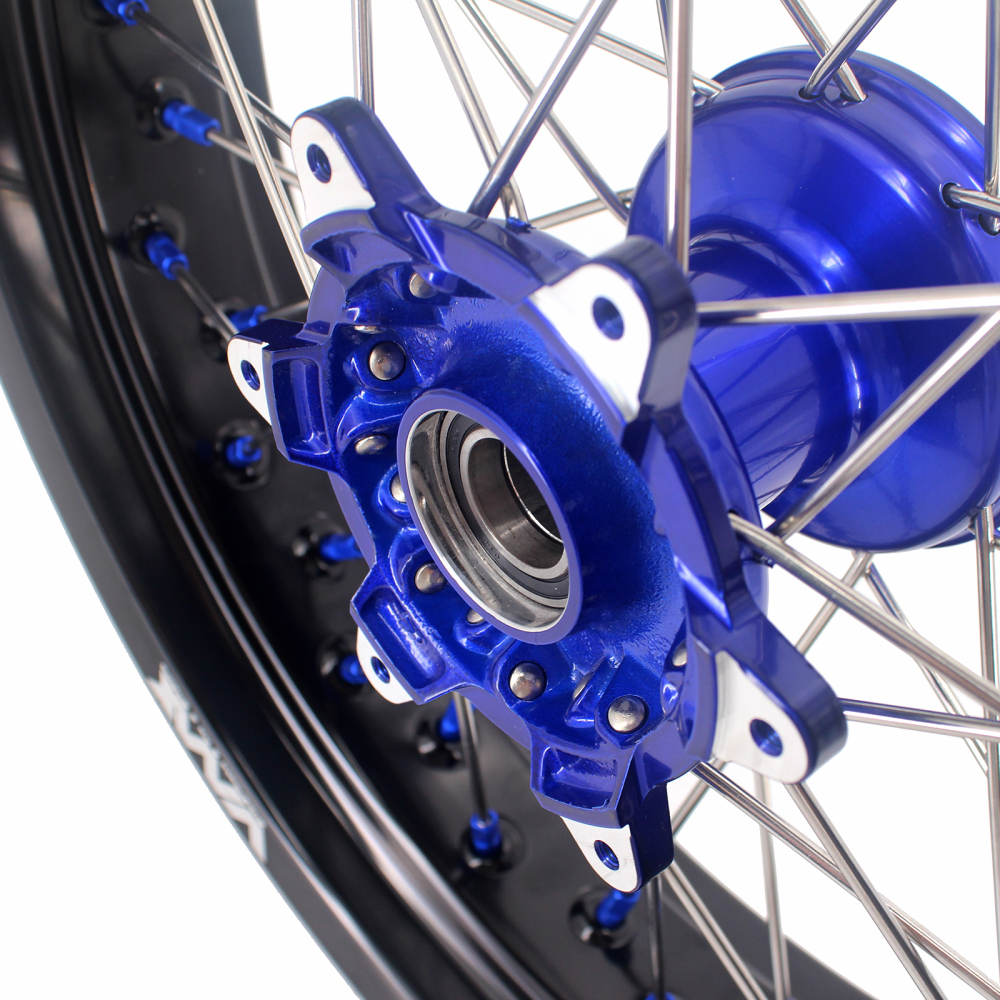 VMX 3.5/5.0 Motorcycle Supermoto Casting Wheels Rim Fit YAMAHA YZ250F/450F YZ125/250 Blue Hub/Nipple
