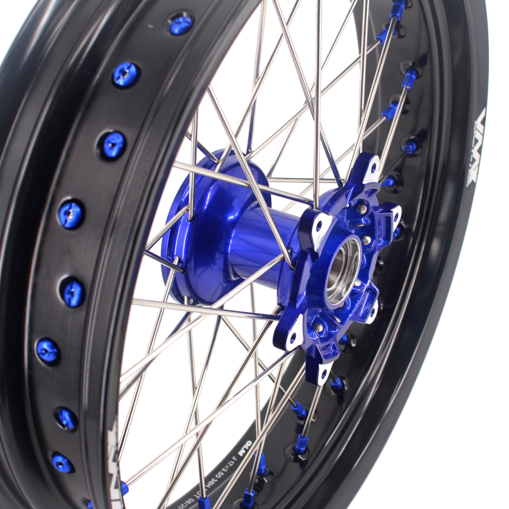 VMX 3.5/5.0 Motorcycle Supermoto Casting Wheels Rim Fit YAMAHA YZ250F/450F YZ125/250 Blue Hub/Nipple