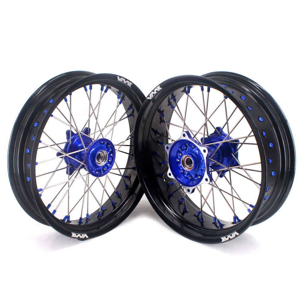 VMX 3.5/5.0 Motorcycle Supermoto Casting Wheels Rim Fit YAMAHA YZ250F/450F YZ125/250 Blue Hub/Nipple