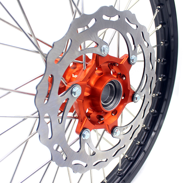 VMX 21/19 MX Racing Motorcycle Wheel Rims Set Fit KTM XCF SXF 125 530 2003-2024 Orange Hub Disc
