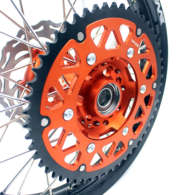 VMX 21/19 MX Racing Motorcycle Wheel Rims Set Fit KTM XCF SXF 125 530 2003-2024 Orange Hub Disc