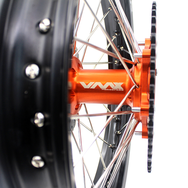 VMX 21/19 MX Racing Motorcycle Wheel Rims Set Fit KTM XCF SXF 125 530 2003-2024 Orange Hub Disc