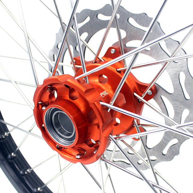 VMX 21/19 MX Racing Motorcycle Wheel Rims Set Fit KTM XCF SXF 125 530 2003-2024 Orange Hub Disc