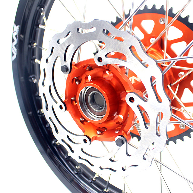 VMX 21/19 MX Racing Motorcycle Wheel Rims Set Fit KTM XCF SXF 125 530 2003-2024 Orange Hub Disc