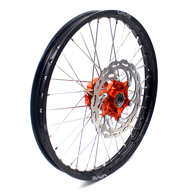VMX 21/19 MX Racing Motorcycle Wheel Rims Set Fit KTM XCF SXF 125 530 2003-2024 Orange Hub Disc