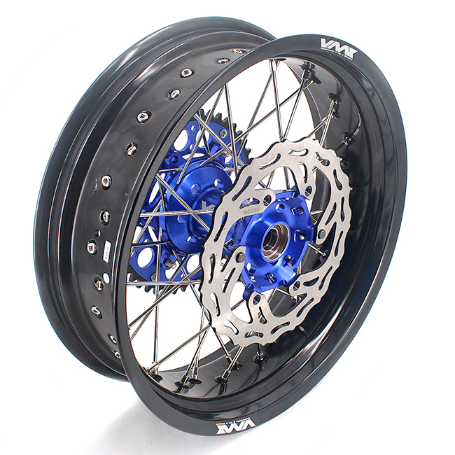 VMX 3.5/5.0 Motorcycle Supermoto Wheel Rim Fit YAMAHA YZ250F/450F 2001-2023 YZ125/250 Blue Hub disc