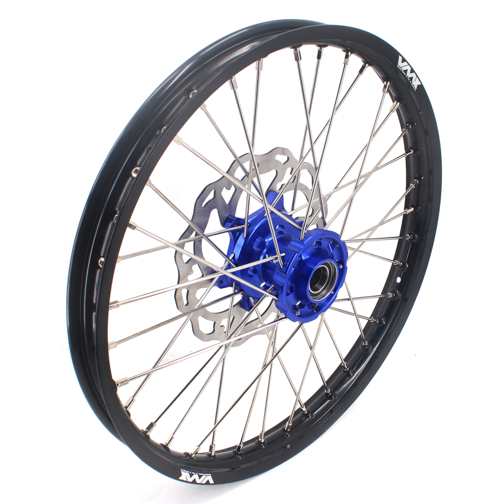 VMX 21/18 Cush Drive Enduro Racing Wheels Rim Compatible with KTM EXC-F 125 450 2003-2023 Blue Hub