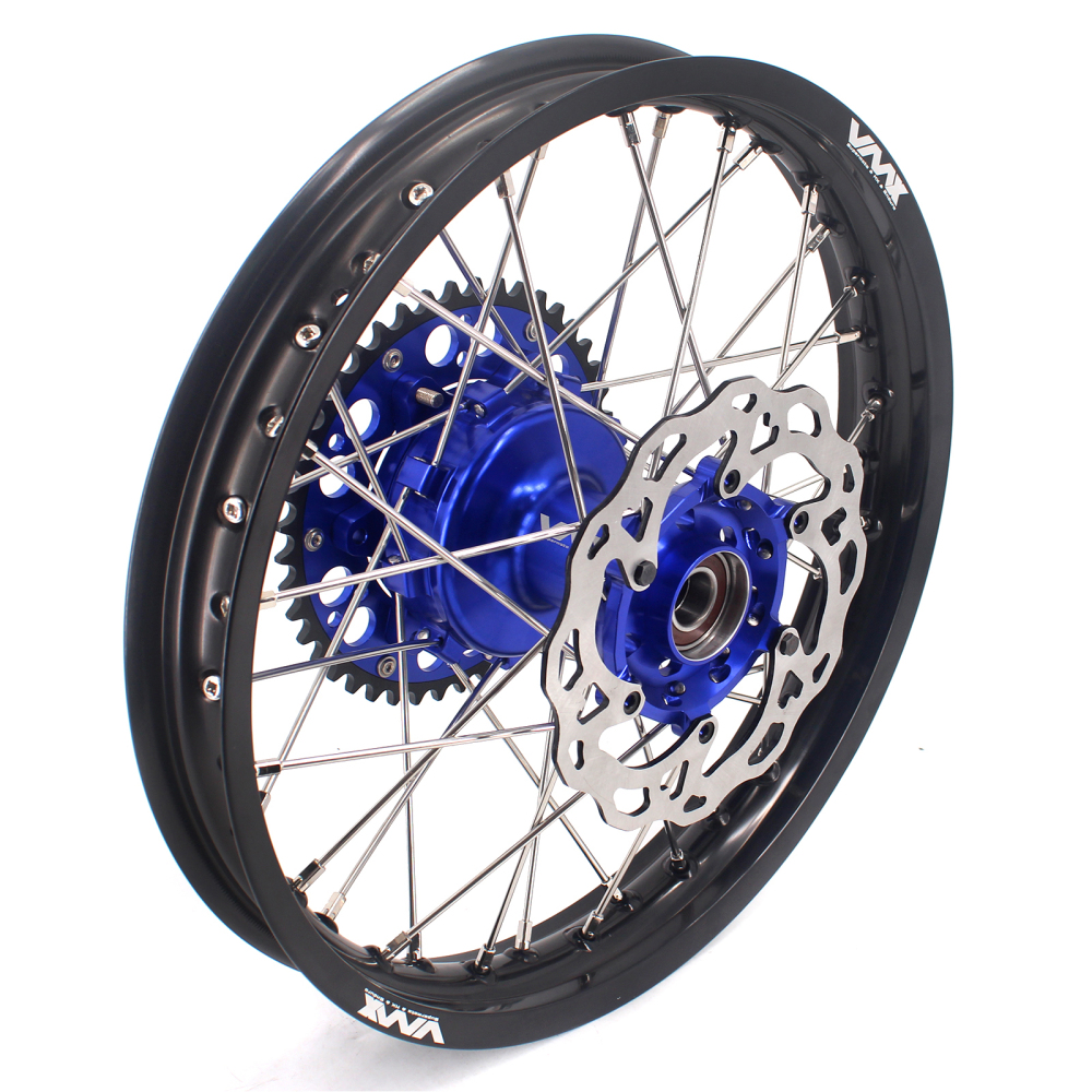 VMX 21/18 Cush Drive Enduro Racing Wheels Rim Compatible with KTM EXC-F 125 450 2003-2023 Blue Hub