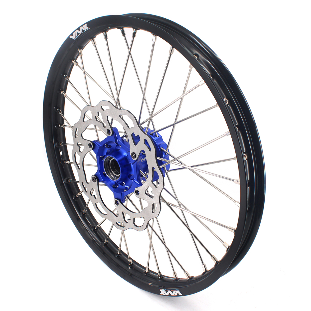 VMX 21/18 Cush Drive Enduro Racing Wheels Rim Compatible with KTM EXC-F 125 450 2003-2023 Blue Hub