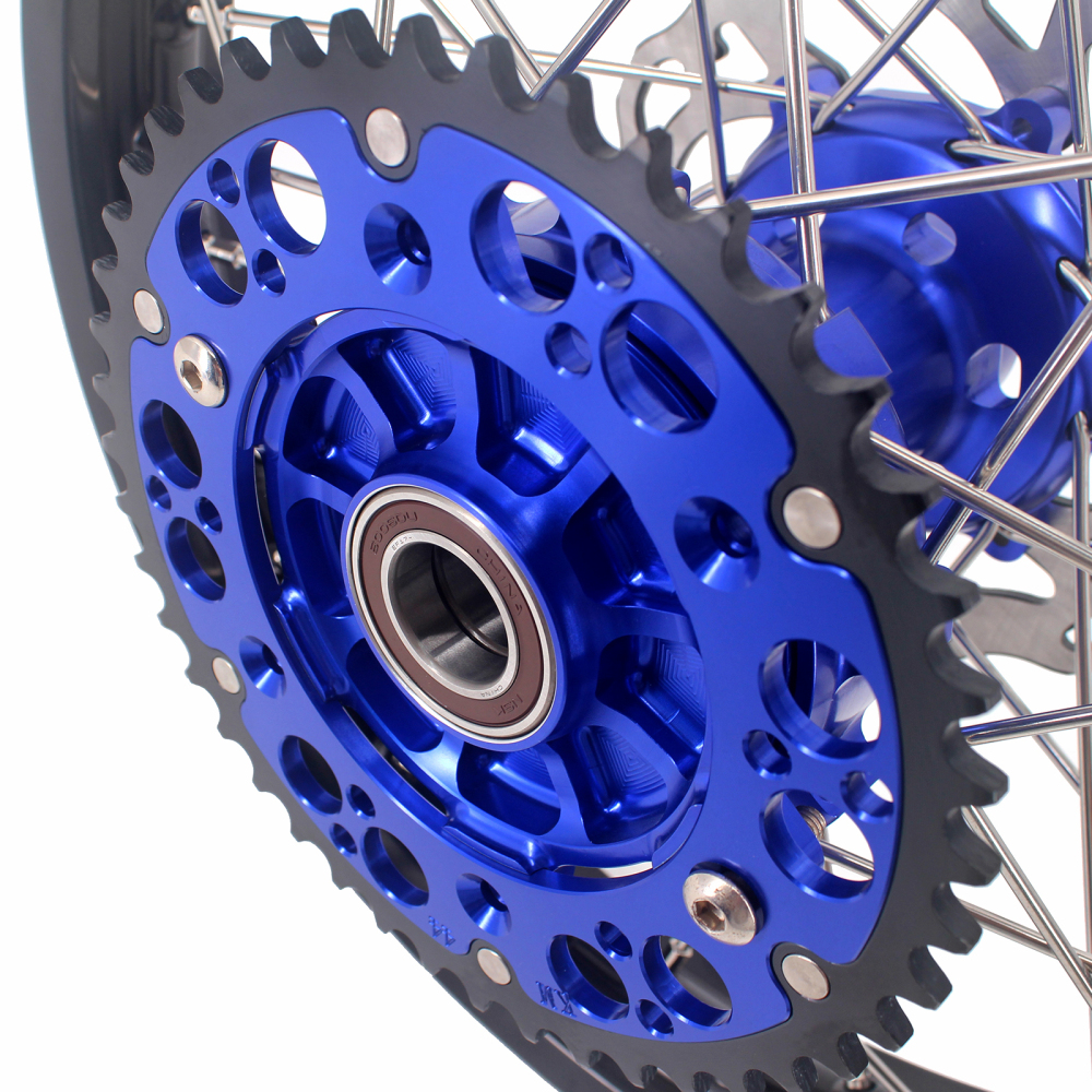 VMX 21/18 Cush Drive Enduro Racing Wheels Rim Compatible with KTM EXC-F 125 450 2003-2023 Blue Hub