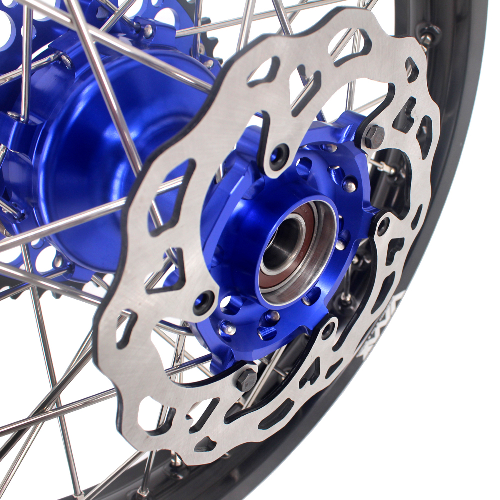 VMX 21/18 Cush Drive Enduro Racing Wheels Rim Compatible with KTM EXC-F 125 450 2003-2023 Blue Hub
