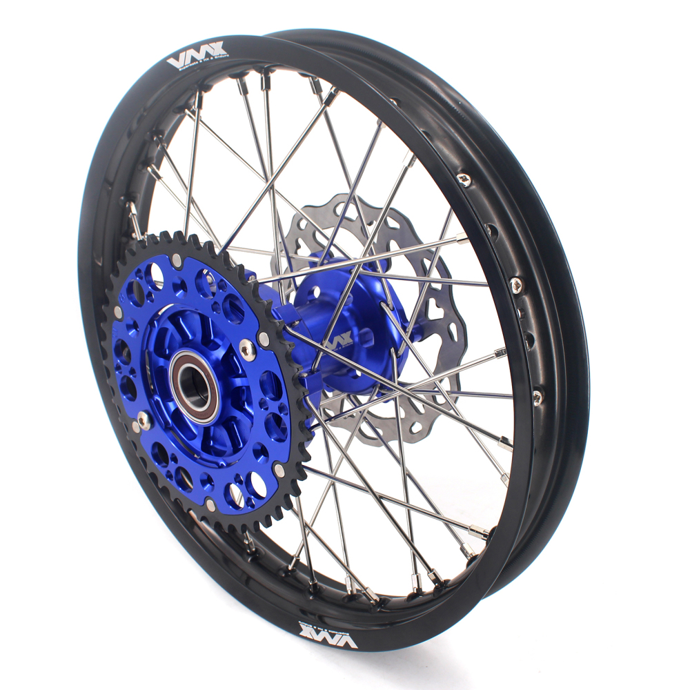 VMX 21/18 Cush Drive Enduro Racing Wheels Rim Compatible with KTM EXC-F 125 450 2003-2023 Blue Hub