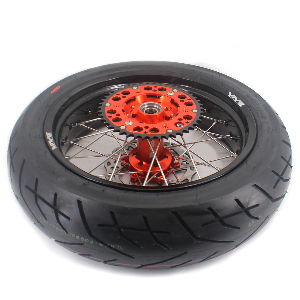 VMX 3.5/5.0 Motorcycle Supermoto Wheels CST Tire Fit KTM SXF EXC 125 450 Orange Hub