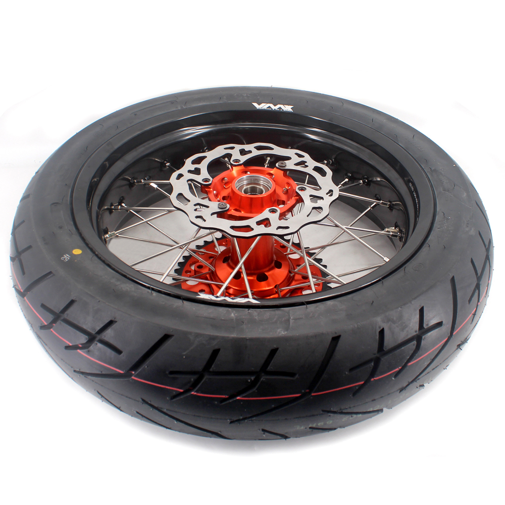 VMX 3.5/5.0 Motorcycle Supermoto Wheels CST Tire Fit KTM SXF EXC 125 450 Orange Hub