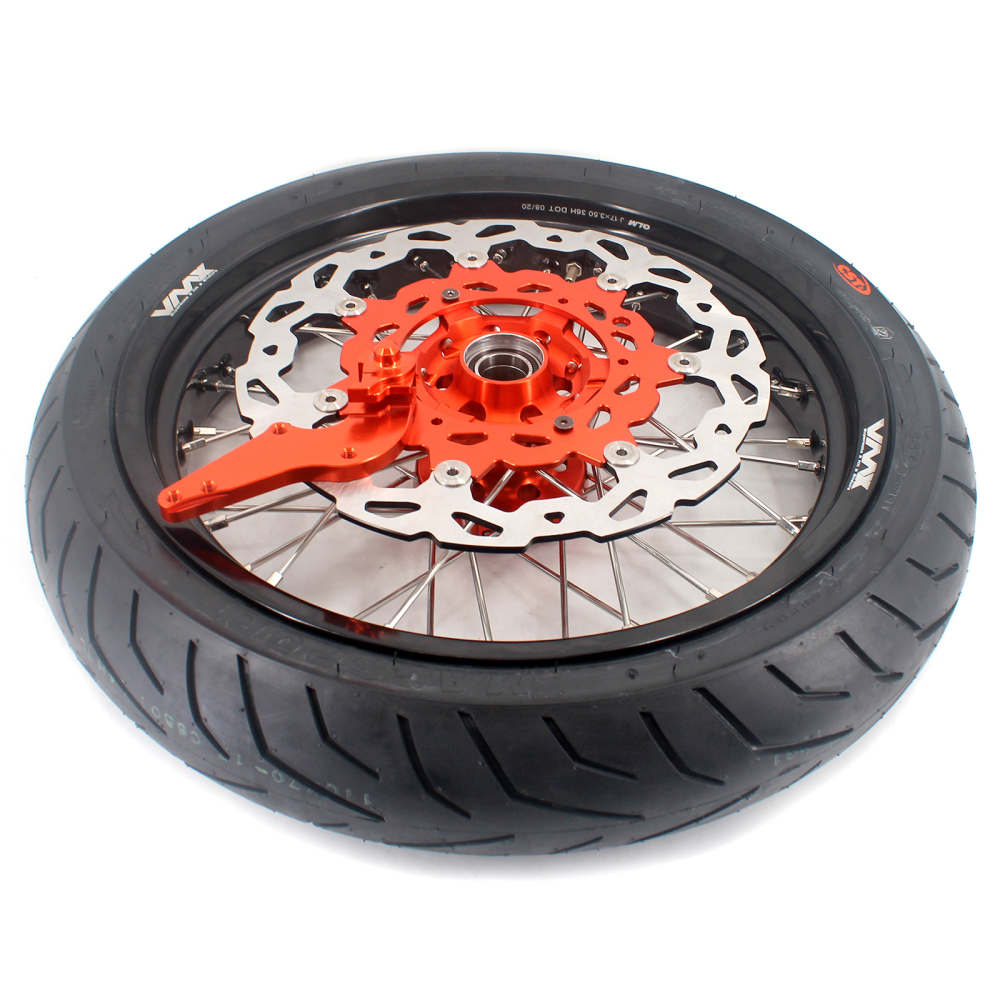 VMX 3.5/5.0 Motorcycle Supermoto Wheels CST Tire Fit KTM SXF EXC 125 450 Orange Hub