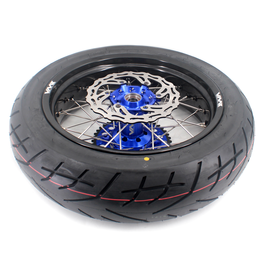 VMX 3.5/5.0 Motorcycle Supermoto Wheel CST Tire Fit YAMAHA YZ250F/450F YZ125/250 Blue Hub