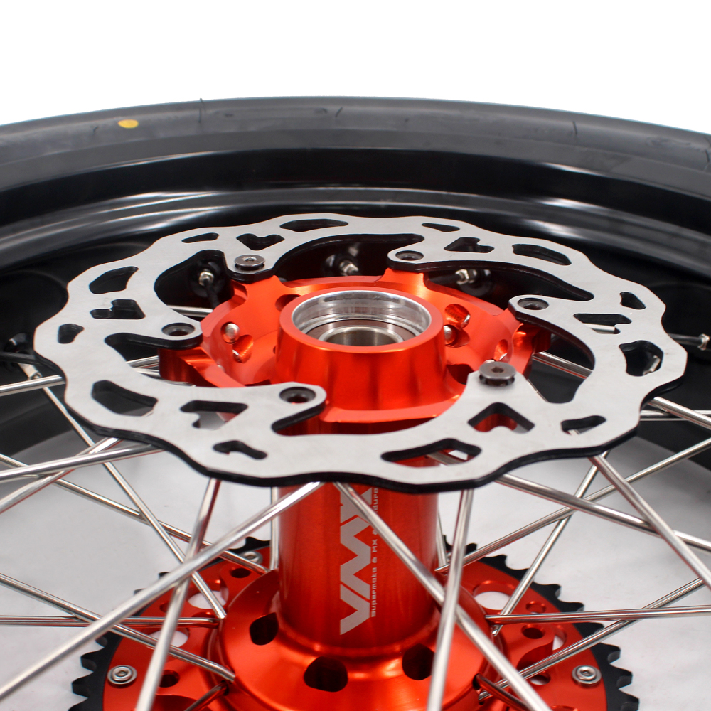 VMX 3.5/5.0 Motorcycle Supermoto Wheels CST Tire Fit KTM SXF EXC 125 450 Orange Hub