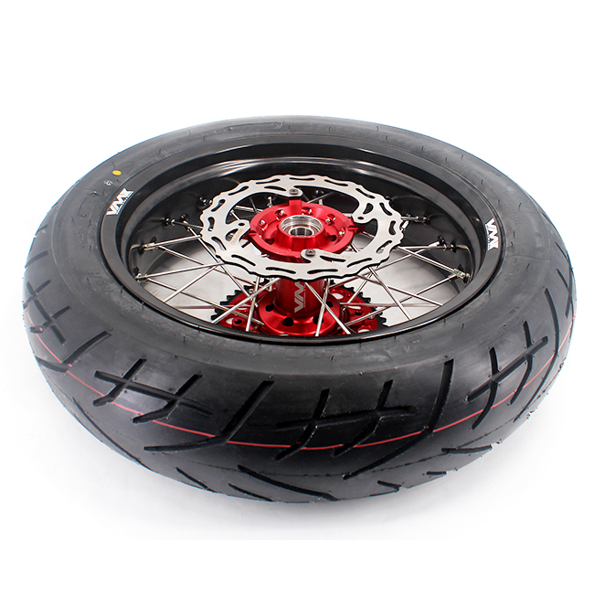 VMX 3.5/5.0 Motorcycle Supermoto Wheels Rim Set With CST Tire Fit HONDA CRF250R CRF450R 2013-2024