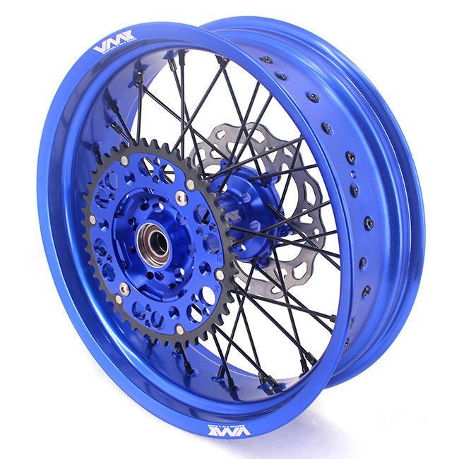 VMX 3.5/5.0 Supermoto Dirt Bike Wheel Rims Fit HUSQVARNA 2014-2024 TE TC FE FC Blue Rim Black Nipple