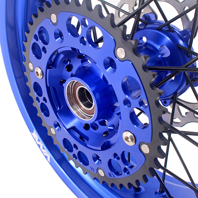 VMX 3.5/5.0 Supermoto Dirt Bike Wheel Rims Fit HUSQVARNA 2014-2024 TE TC FE FC Blue Rim Black Nipple