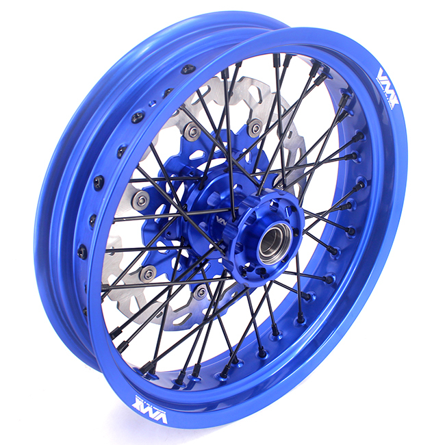 VMX 3.5/5.0 Supermoto Dirt Bike Wheel Rims Fit HUSQVARNA 2014-2024 TE TC FE FC Blue Rim Black Nipple