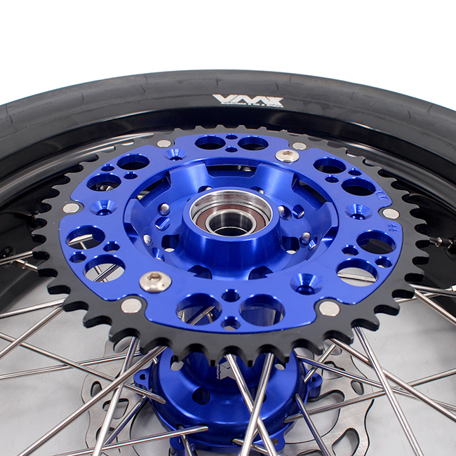 VMX 3.5*17"/5.0*17" Motorcycle Supermoto Wheel Rims With CST Tire Fit HUSQVARNA TE TC FE FC 2014-2024 Blue Hub