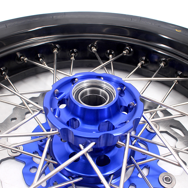 VMX 3.5*17"/5.0*17" Motorcycle Supermoto Wheel Rims With CST Tire Fit HUSQVARNA TE TC FE FC 2014-2024 Blue Hub
