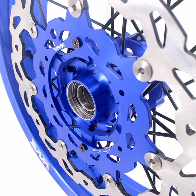 VMX 3.5/5.0 Supermoto Dirt Bike Wheel Rims Fit HUSQVARNA 2014-2024 TE TC FE FC Blue Rim Black Nipple