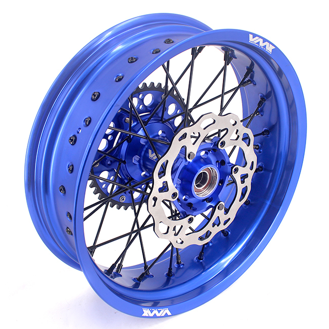 VMX 3.5/5.0 Supermoto Dirt Bike Wheel Rims Fit HUSQVARNA 2014-2024 TE TC FE FC Blue Rim Black Nipple