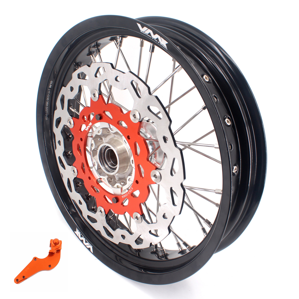 VMX 3.5/5.0 Motorcycle Supermoto Casting Wheels fit KTM SX EXC 250 400 450 Silver Hub
