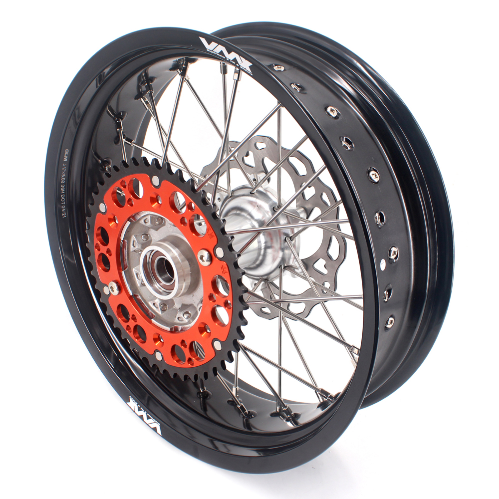 VMX 3.5/5.0 Motorcycle Supermoto Casting Wheels fit KTM SX EXC 250 400 450 Silver Hub