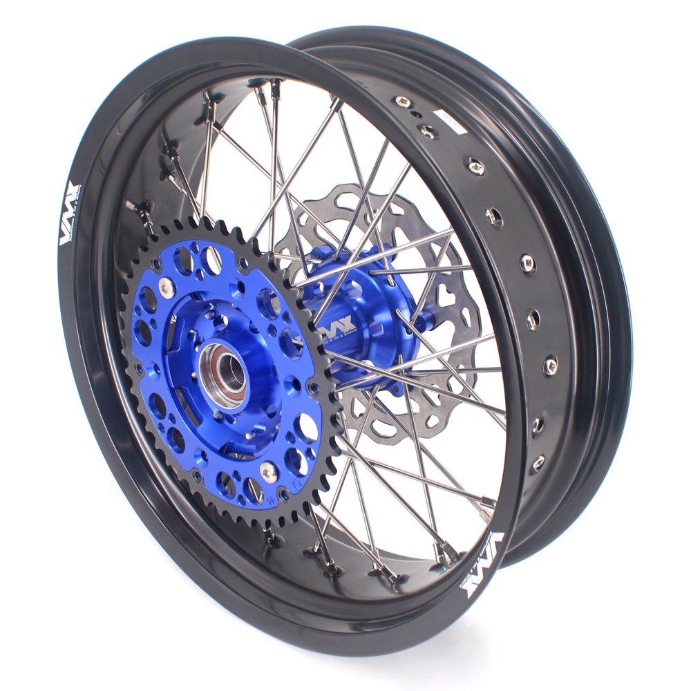 VMX 3.5/5.0 Motorcycle Supermoto Wheels Disc Fit KTM SXF EXC XC  Blue Hub Black Rim