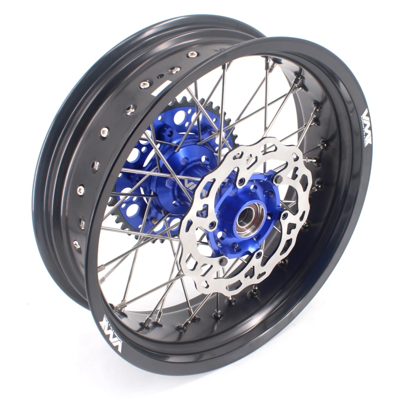 VMX 3.5/5.0 Motorcycle Supermoto Wheels Disc Fit KTM SXF EXC XC  Blue Hub Black Rim