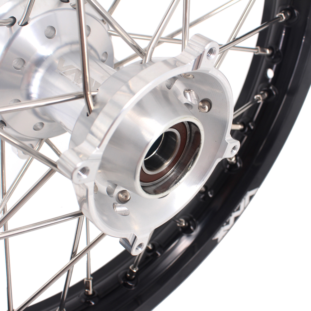 VMX 17/14 Kid's Small Wheels Set Compatible with KTM85 SX Silver Hub 2003-2020