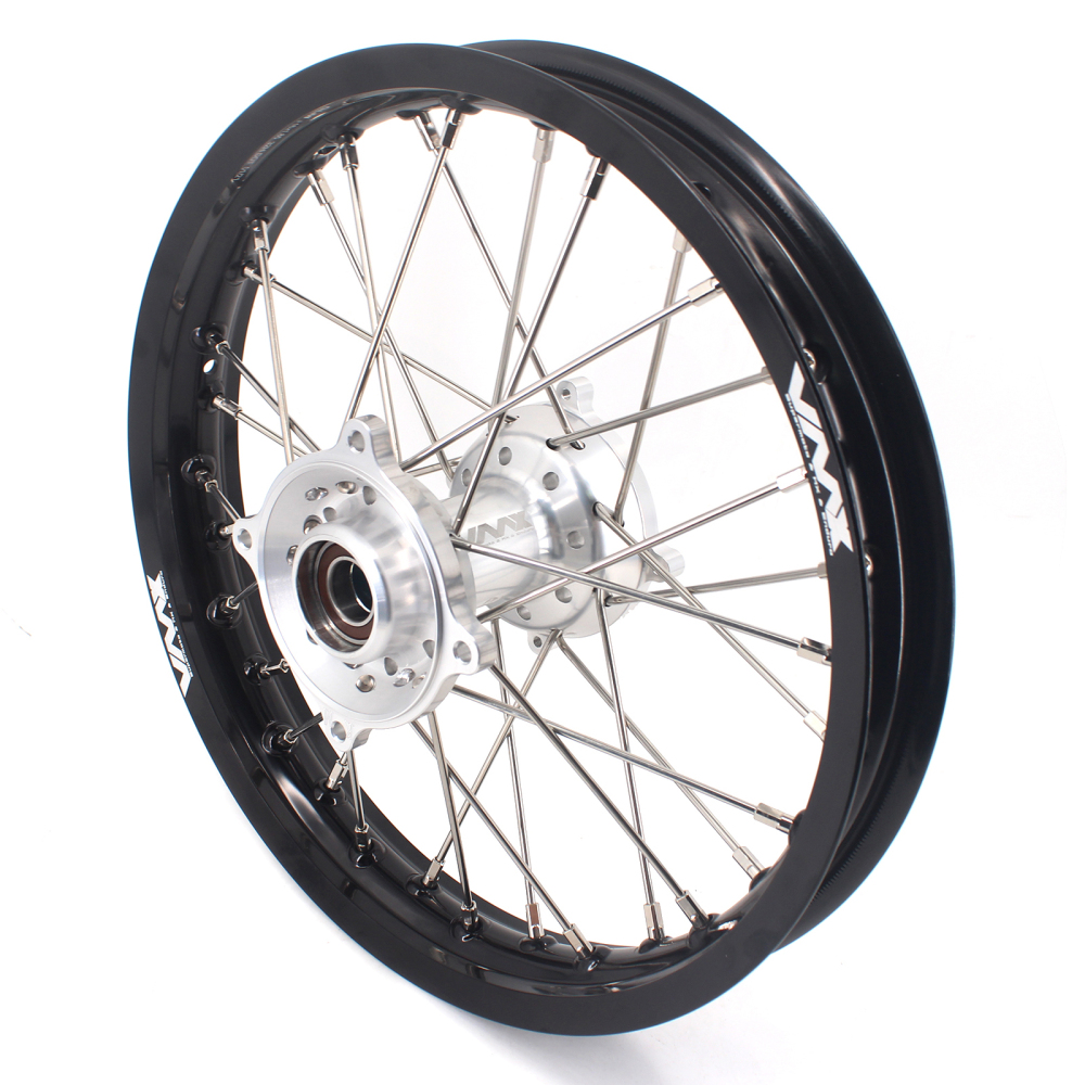 VMX 17/14 Kid's Small Wheels Set Compatible with KTM85 SX Silver Hub 2003-2020