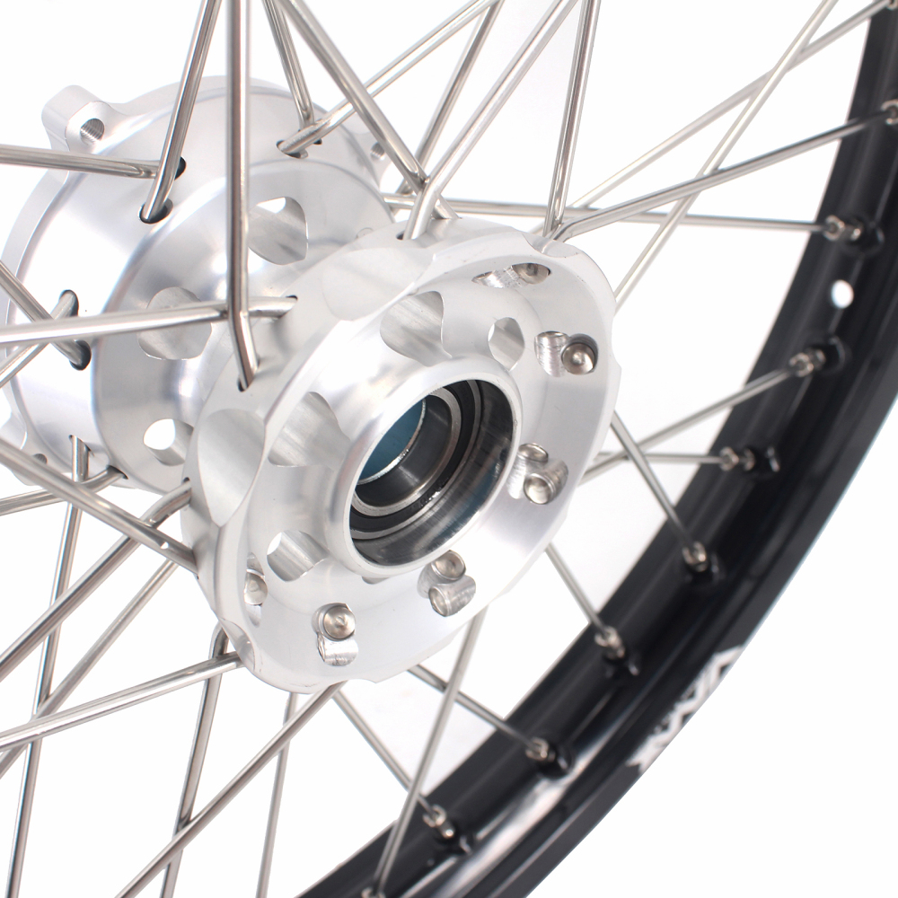VMX 17/14 Kid's Small Wheels Set Compatible with KTM85 SX Silver Hub 2003-2020